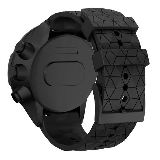 Ремешок Ranger 24 мм для Suunto 9 Baro, Suunto 7, Suunto Spartan Sport силиконовый быстросъемный (Черный)