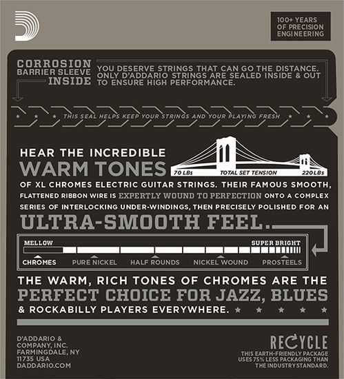 Струны для электрогитары D'ADDARIO ECG24