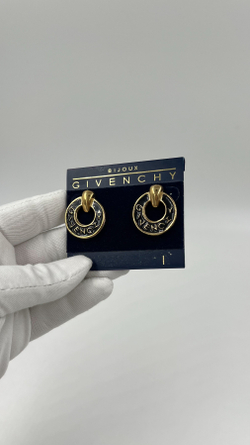 Серьги с чёрной эмалью Givenchy