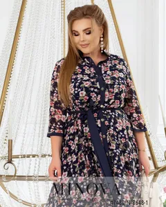 Платье 8648-1-тёмно-синий Minova