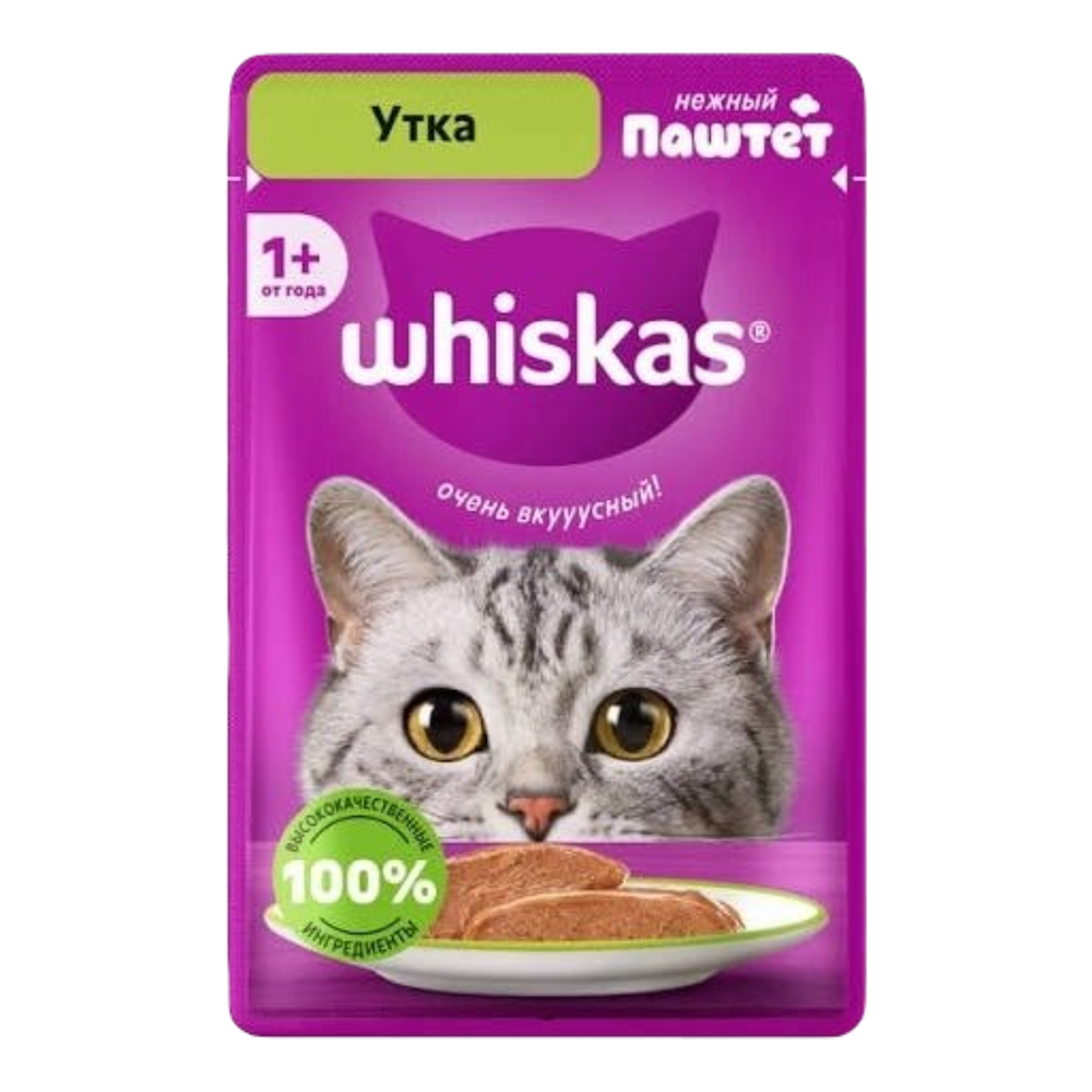 Корм "Whiskas" паштет утка 75г