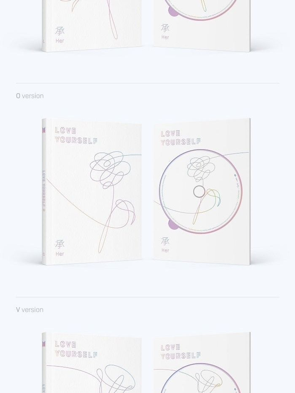 Альбом BTS - Love Yourself 'HER ' 5th Mini Album 4 Version SET