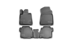 Коврики Standard, 3D в салон TOYOTA Tundra Double Cab/Crew MAX, 2007-2013 (USA) (полиуретан, чёрные) Element.NLC.3D.48.58.210