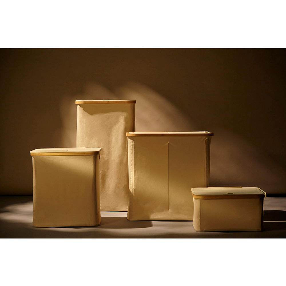 Корзина для белья neat low, 40x33x20 см, молочная