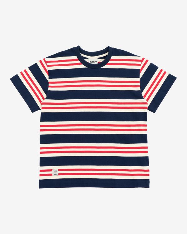 Футболка SS23 Stripes White/Navy/Red Белый/синий - фото 1