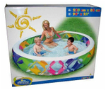 Бассейн надувной Intex 56494 Summer Joy 229х56 см / Круглый трехсекционный бассейн Летняя Радость Интекс для дачи и отдыха
