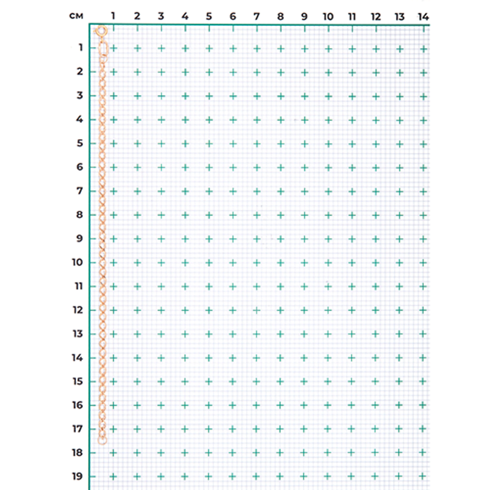 Браслет из красного золота с алмазной гранью (плетение «Двойной ромб»)