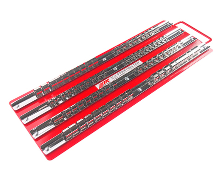 Лоток с реечными держателями головок (1/4"х20шт. 3/8"х30шт. 1/2"х30шт.) 440х150мм JTC