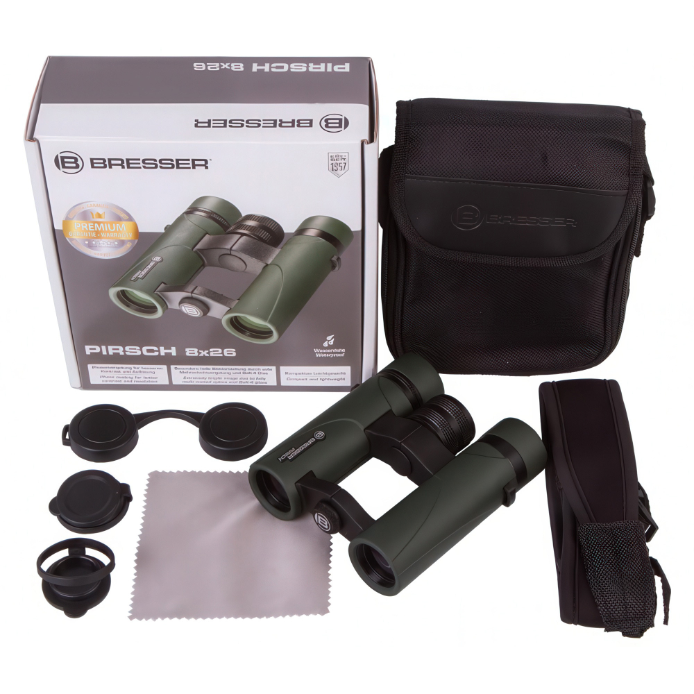 Бинокль Bresser Pirsch 8x26 - Комплект поставки