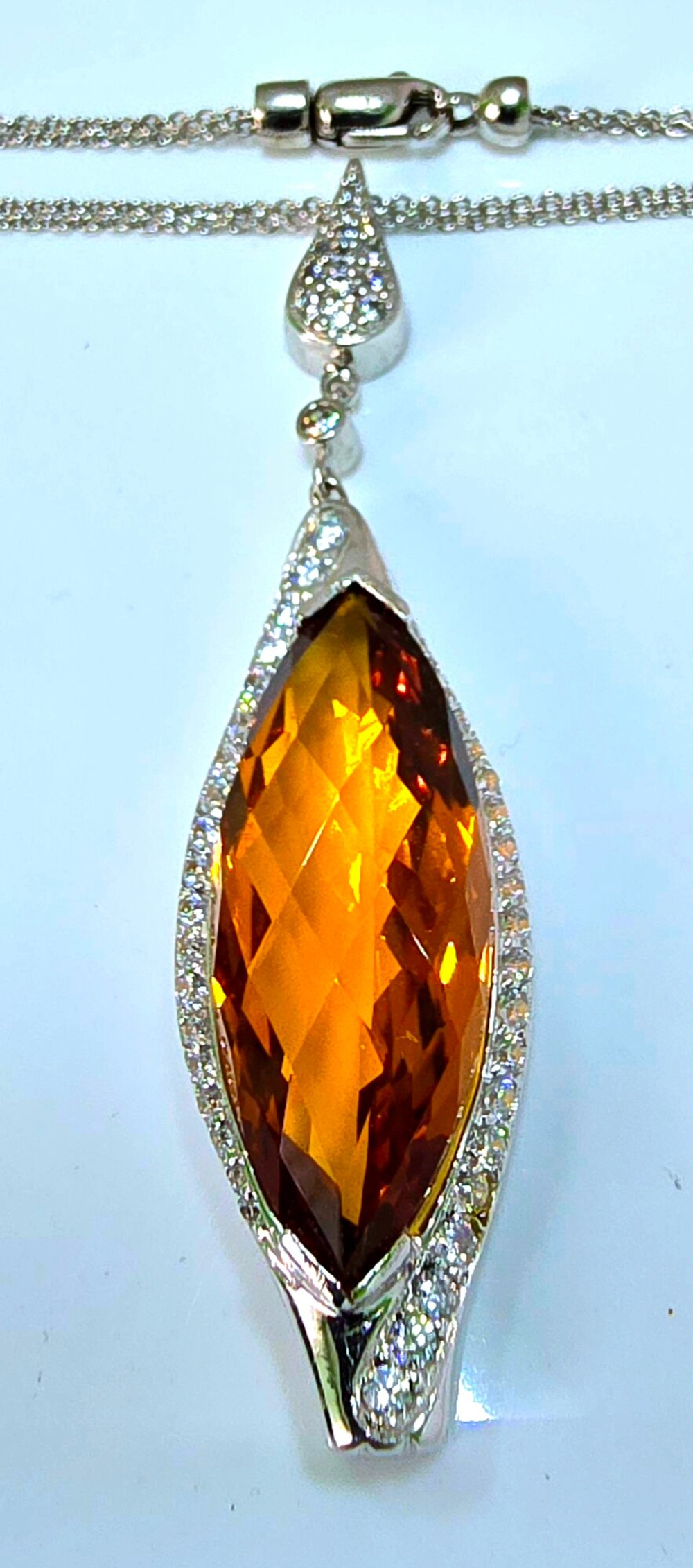 Колье Эстерелла золото 585, цитрин, фианиты.