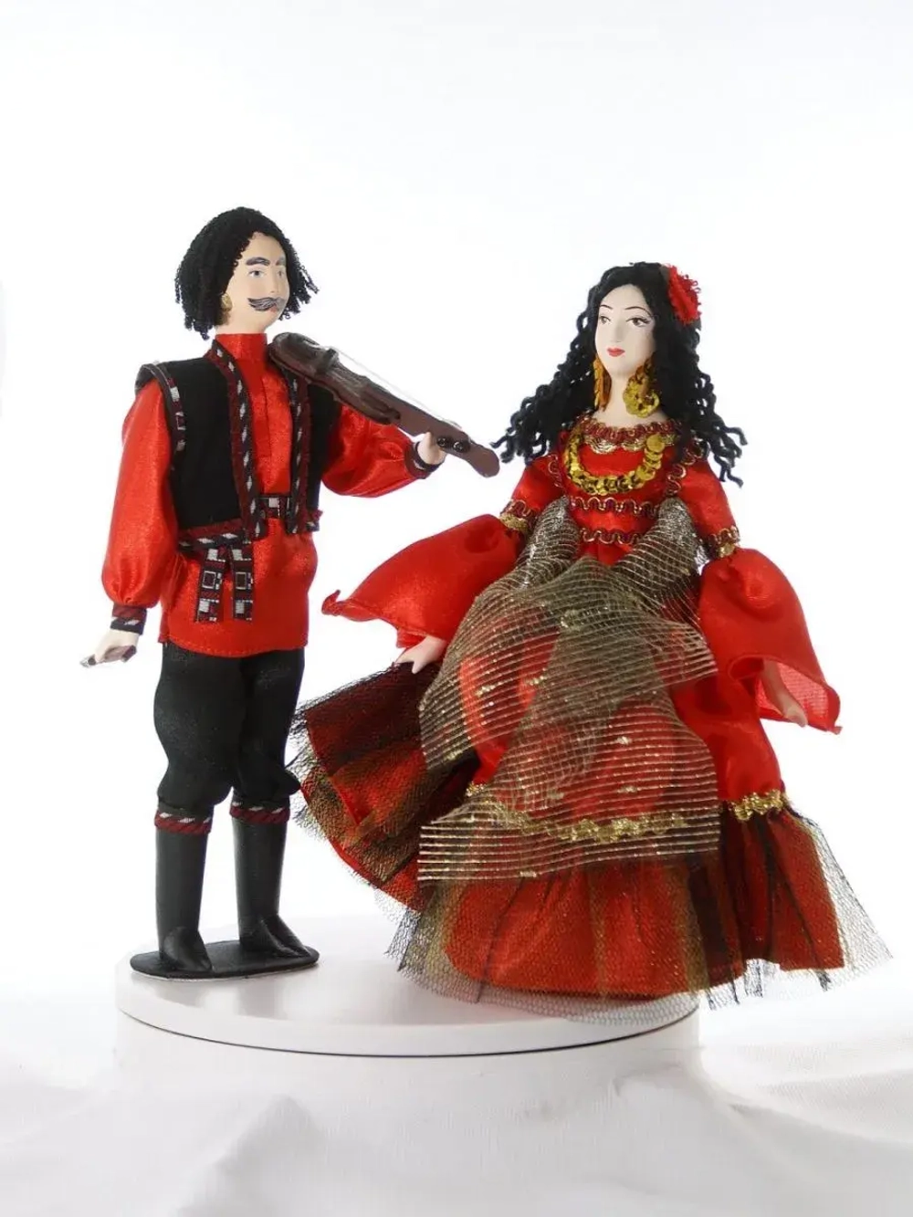 Кукла коллекционная в праздничном мужском цыганском костюме