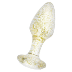 Золотистая акриловая анальная втулка 8см ToyFa Basic 881305-16