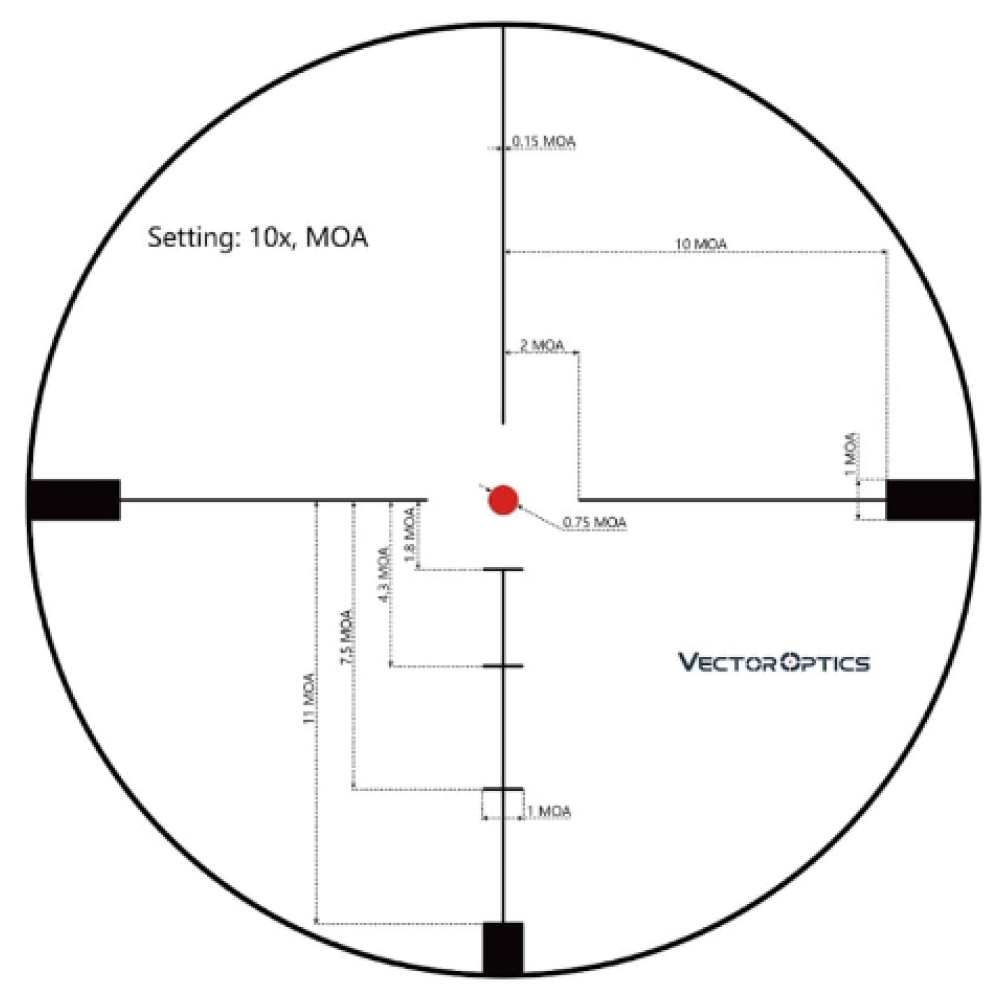 Оптический прицел Vector Optics 25,4мм SFP HUGO 4-16x44 ( установка на Тигр, СВД, ОП-СКС,  / Сетка VOW-10BDC )