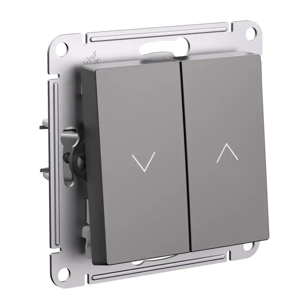 ATLASDESIGN 2-клавишный ВЫКЛЮЧАТЕЛЬ ДЛЯ ЖАЛЮЗИ, сх.4, 10А, механизм, МОККО