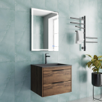 База под раковину Chiara 2D 600 подвесная, 2 выкатных ящика soft-close, C.Oak