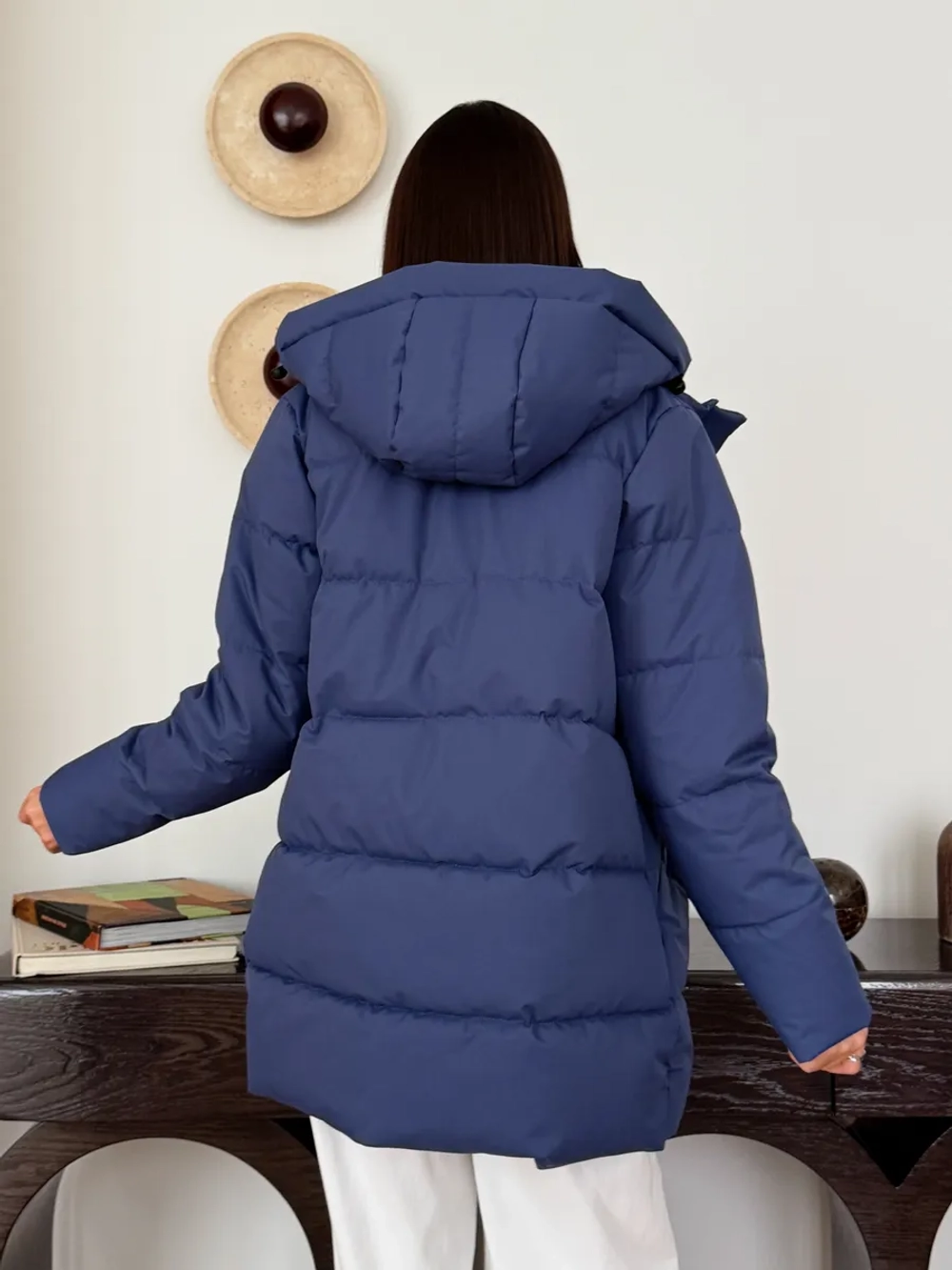 Куртка весенняя удлиненная со съемным капюшоном