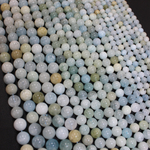 Аквамарин микс бусины 6мм 8мм 10мм