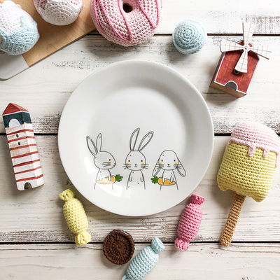 Тарелка bunny 20 см фарфор