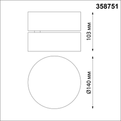 358751 OVER NT21 355 матовое золото Светильник накладной светодиодный IP20 LED 24W 4000K 2100Лм 100-265V PROMETA
