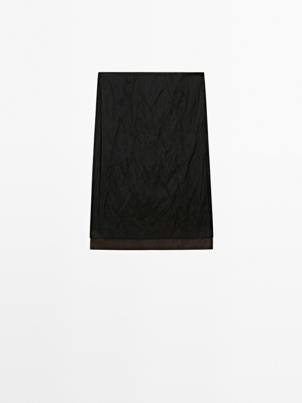 Massimo Dutti Двухслойная юбка из рельефной ткани, черный