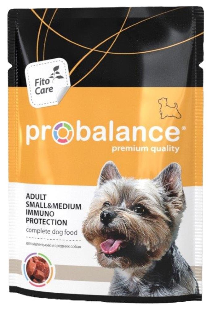 Влажный корм Pro Balance Immuno Small &amp; Medium для собак мелких и средних пород, 85 г