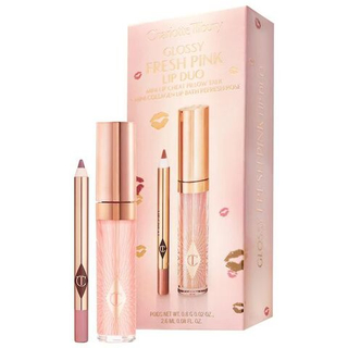 Charlotte Tilbury Mini Glossy Pink Lip Gloss + Lip Liner Set - Fresh Pink