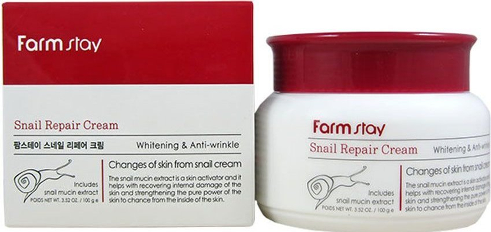 FarmStay. Восстанавливающий крем для лица с муцином улитки Snail Repair Cream