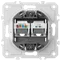 Donel механизм розетки RJ11 + RJ45 (двойная) cat.3/6/ClassE-4/8, серия DB