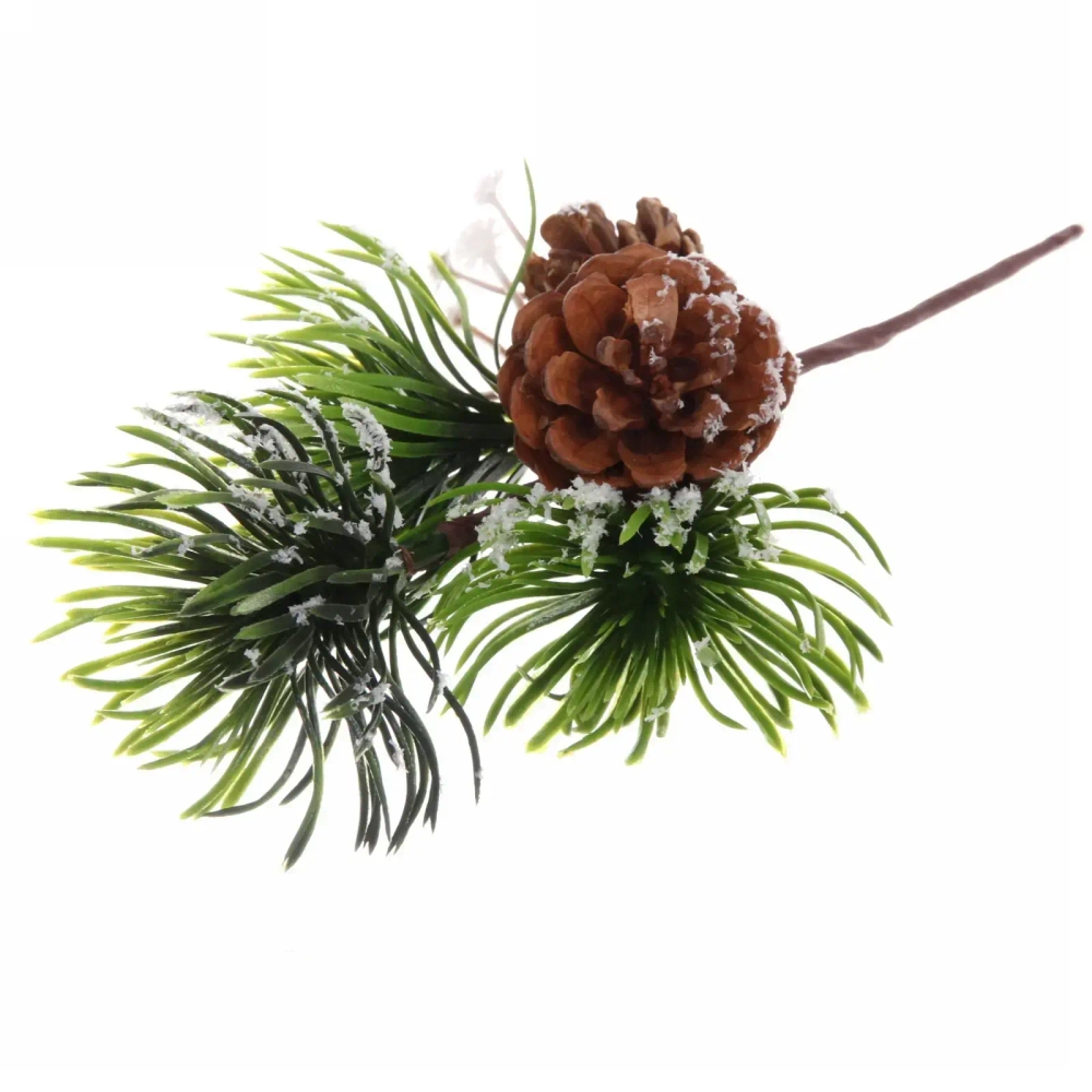 Ветка хвойная «Снежная ветвь» 20 см