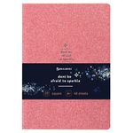 Тетрадь 48 л. в клетку обложка кожзам с блестками, сшивка, A5 (147х210мм), РОЗОВЫЙ, BRAUBERG SPARKLE, 403852