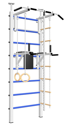 Шведская стенка Sv Sport враспор (Турник стандарт/Брусья/Канат/Кольца/Лестница)