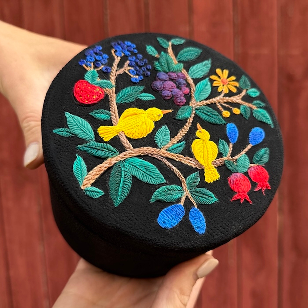 Коробочка-цилиндр из шпона