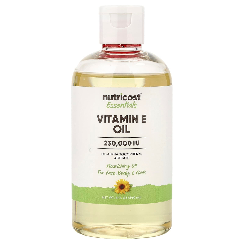 Nutricost, Essentials, масло с витамином E, 240 мл (8 жидк. унций)