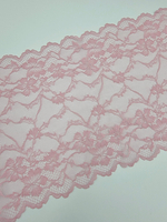 Кружево эластичное розовое КС124 (22 см)