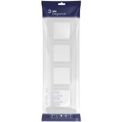 Рамка для розеток и выключателей ЭРА Elegance 14-5014-01М Classic, на 4 поста, белый матовый