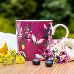 Portmeirion Sara Miller Orchard Mug 340ml Deep Mauve