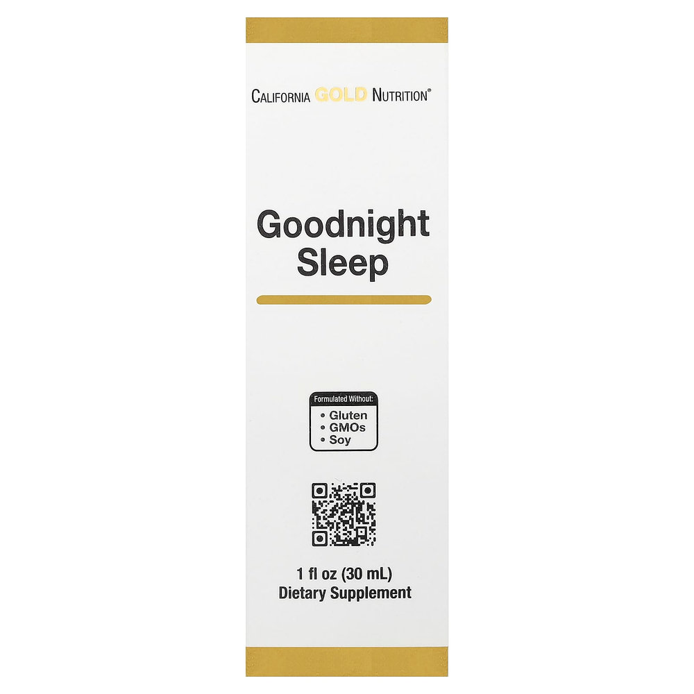 California Gold Nutrition, Goodnight Sleep, добавка для спокойного сна со свежими семенами молочного овса, зверобоем, шлемником и пассифлорой, 30 мл (1 жидк. унция)