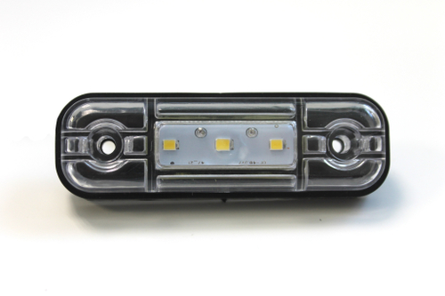 77-01 Фонарь габаритный, передний, светодиодный (3 LED), белый, 12/24 В (ан. 1098.3731, ОГ-40)Аналог