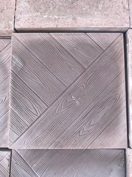 Плитка тротуарная 300х300х30 Мадера доска  КОРИЧНЕВЫЙ (литье) шт.