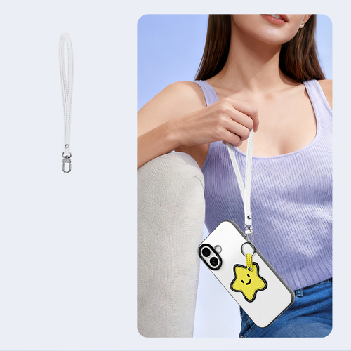 Чехол белого цвета (Star Edition) для iPhone 17, серия Luvy Series Case (со съемным ремешком) от Dux Ducis