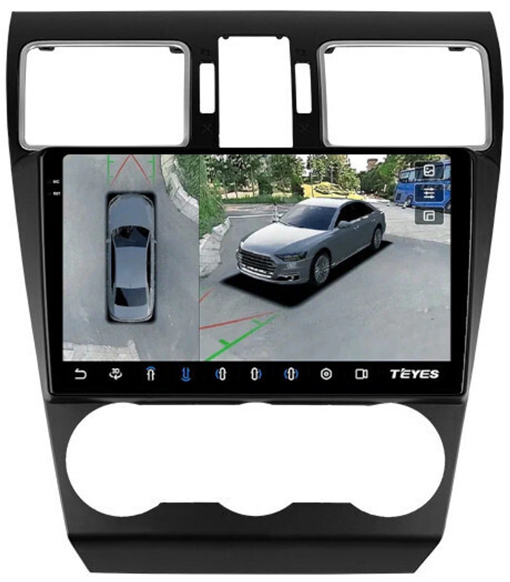Магнитола для Subaru Forester 2015-2018, XV - Teyes CC3-2K-360 на Android 10, 2K QLED, 6Гб+128Гб, CarPlay, 4G SIM-слот, 4 камеры в комплекте