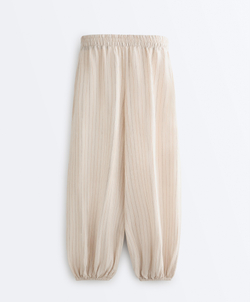 OYSHO Свободные брюки из 100% льна, песочный меланж