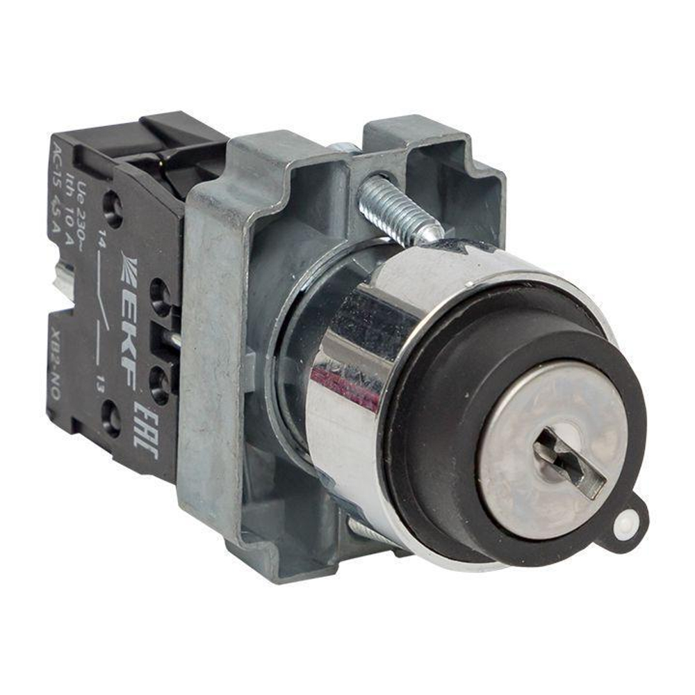 Переключатель BG61 2P с замком (возврат.) EKF xb2-bg61