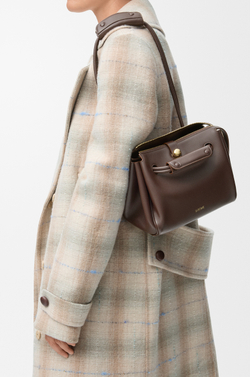 Loewe Маленькая сумка Madrid из мягкой телячьей кожи, темно-каштановый