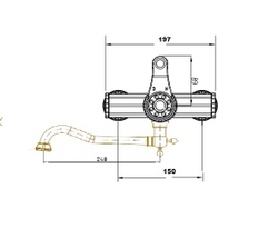 Смеситель настенный Bronze de Luxe 10111