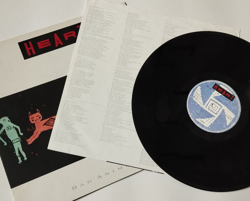 Винтажная виниловая пластинка LP Heart Bad Animals (Germany 1987)
