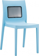Стул пластиковый Siesta Contract Lucca-T, голубой##светло-голубой