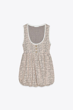 ZARA ПЛАТЬЕ С ВОЛАНОМ, РОЗОВЫЙ