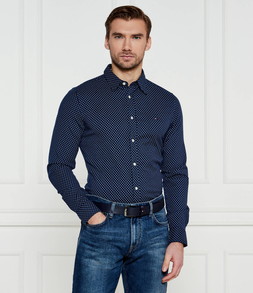 Рубашка BRUSHED PRINT Tommy Hilfiger - темно-синий(MW0MW36846)
