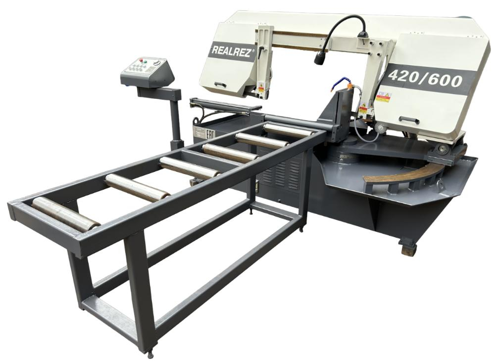 Станок ленточнопильный полуавтоматический REALREZ 420/600